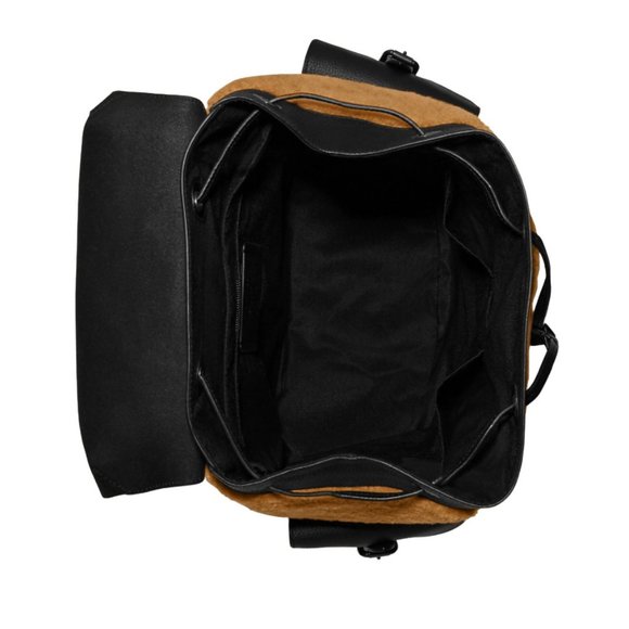 COACH Hudson Backpack in Gunmetal/Light Camel Black - Picture 3 of 4